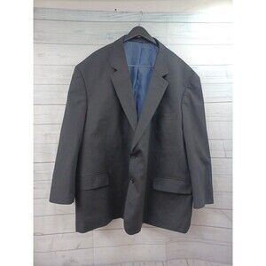 GS Perfect Fit Mens Black Blazer Suit Sz 60 Reg Jacket Sport Coat